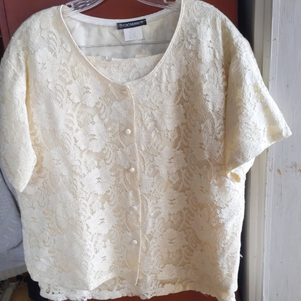 New Lined lace cream Giaovanna outfit